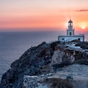 LIGHT HOUSE in Akrotiri Best SANTORINI SUNSET