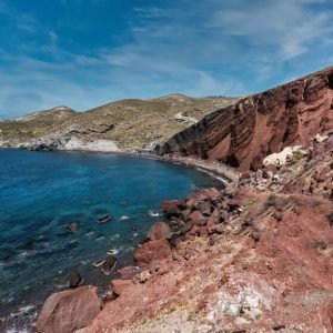 Red Beach in Akrotiri Santorini island