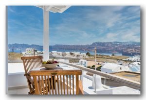 View from the Balcony of Casa Casteli in Akrotiri